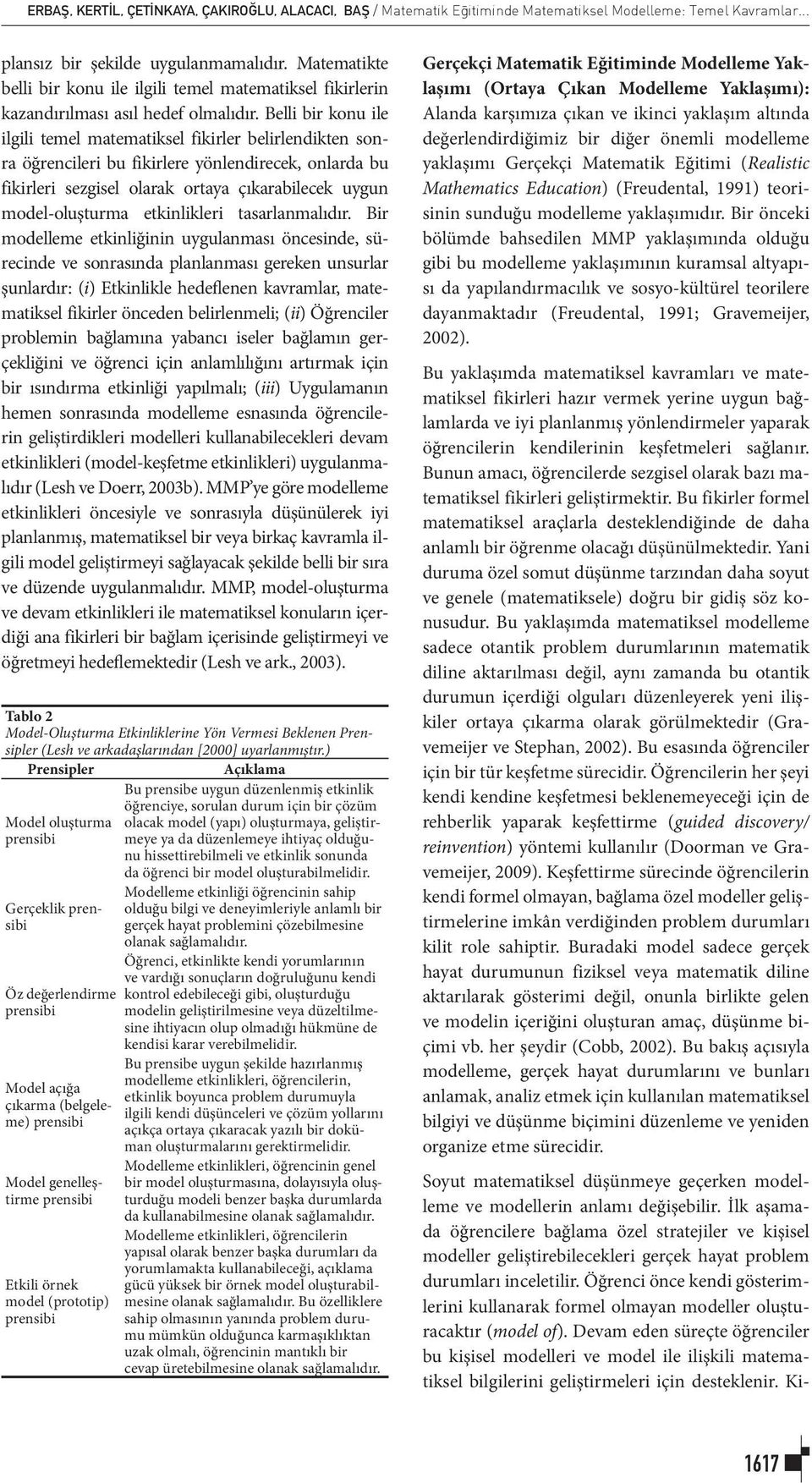 Belli bir konu ile ilgili temel matematiksel fikirler belirlendikten sonra öğrencileri bu fikirlere yönlendirecek, onlarda bu fikirleri sezgisel olarak ortaya çıkarabilecek uygun model-oluşturma