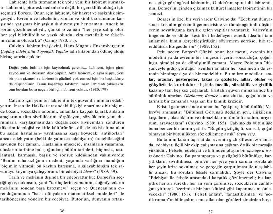 Ancak bu sorun çözülmemeliydi, çünkü o zaman "her şeye sahip olur, her şeyi bilebilirdik ve yazık olurdu, zira metafizik ve felsefenin ölümü olurdu bu" (Camp 1980: 31).