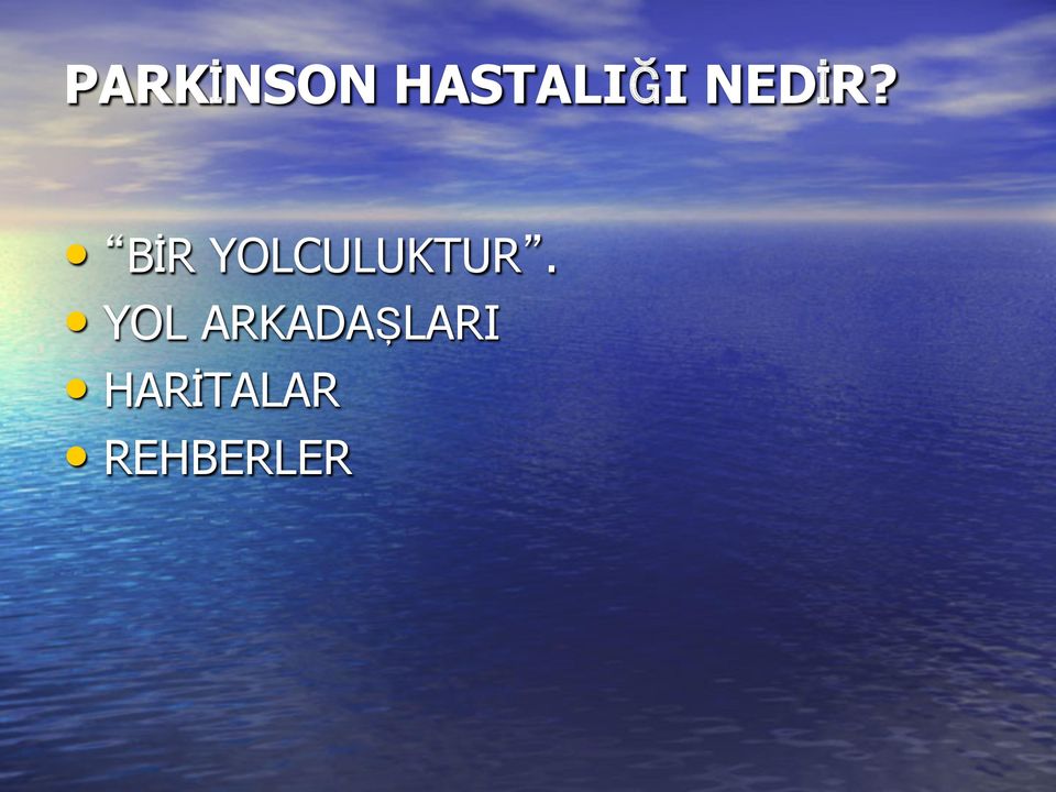 BİR YOLCULUKTUR.