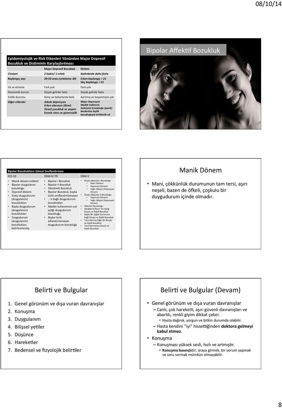 ve boşanmışta çok Diğer etkenler Ailede depresyon Erken ebeveyn ölümü Stresli çocukluk ve yaşam Kronik stres ve güvensizlik Major Depresyon Madde kullanımı Anksiyete bozukluğu (panik) Borderline