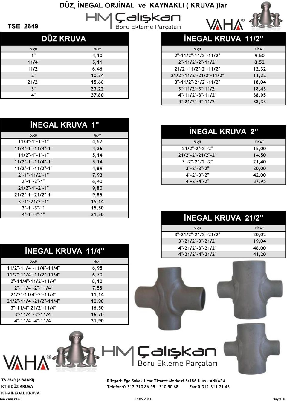 11/4"-1"-11/4"-1" 4,36 11/2"-1"-1"-1" 5,14 11/2"-1"-11/4"-1" 5,14 11/2"-1"-11/2"-1" 4,89 2"-1"-11/2"-1" 7,93 2"-1"-2"-1" 6,40 21/2"-1"-2"-1" 9,80 21/2"-1"-21/2"-1" 9,85 3"-1"-21/2"-1" 15,14