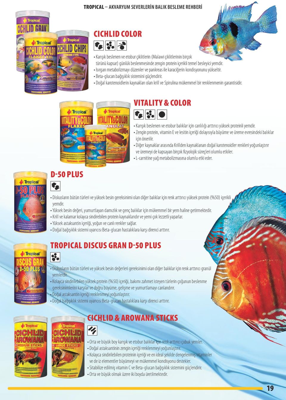 Doğal karotenoidlerin kaynakları olan krill ve Spirulina mükemmel bir renklenmenin garantisidir.
