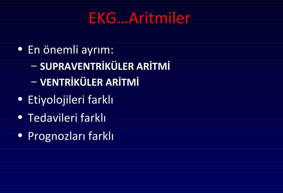 VENTRİKÜLER ARİTMİ Etiyolojileri