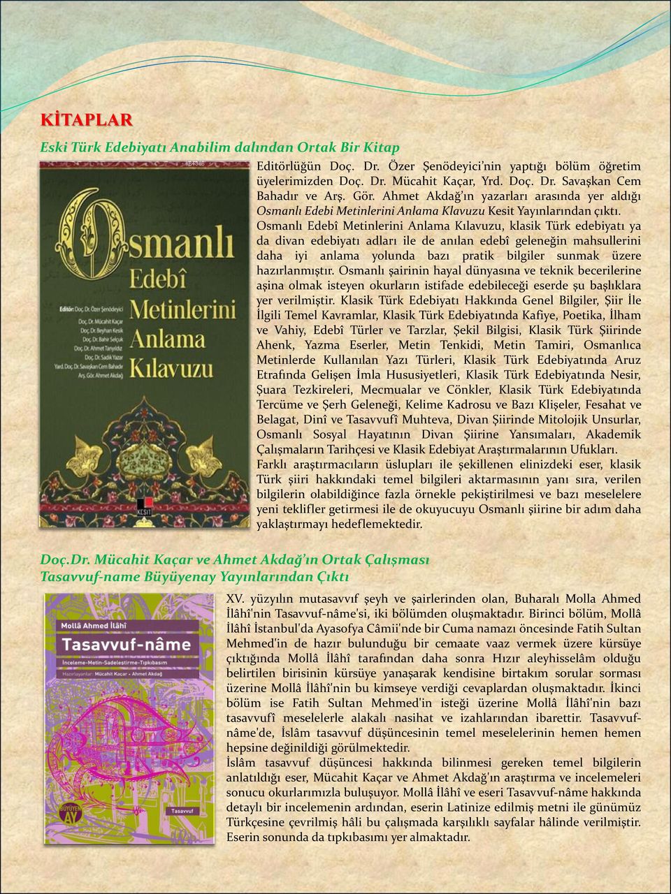 Osmanlı Edebî Metinlerini Anlama Kılavuzu, klasik Türk edebiyatı ya da divan edebiyatı adları ile de anılan edebî geleneğin mahsullerini daha iyi anlama yolunda bazı pratik bilgiler sunmak üzere