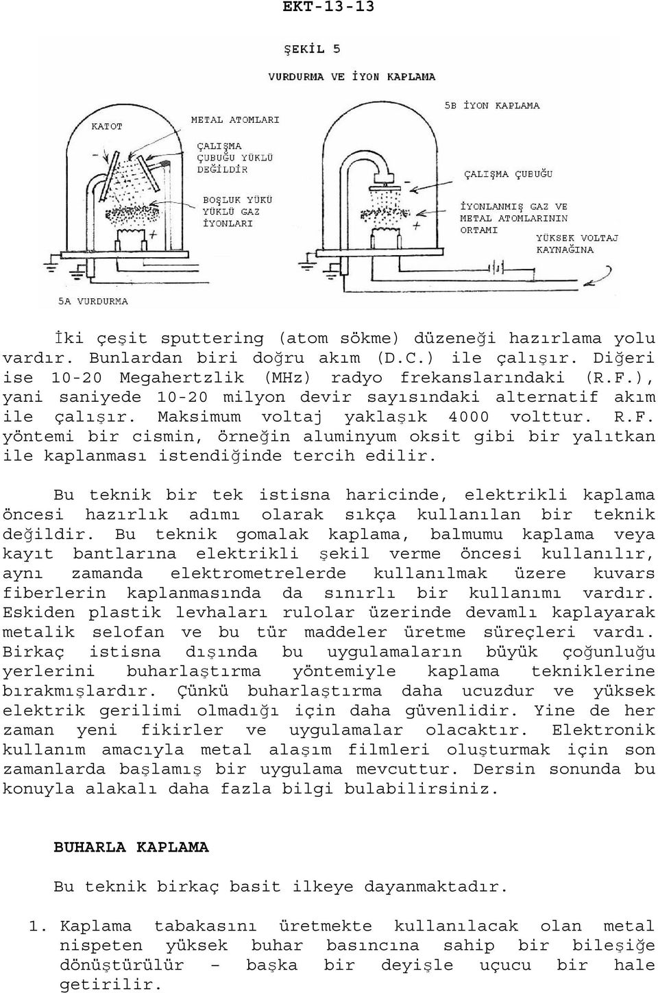 yöntemi bir cismin, örneğin aluminyum oksit gibi bir yalıtkan ile kaplanması istendiğinde tercih edilir.