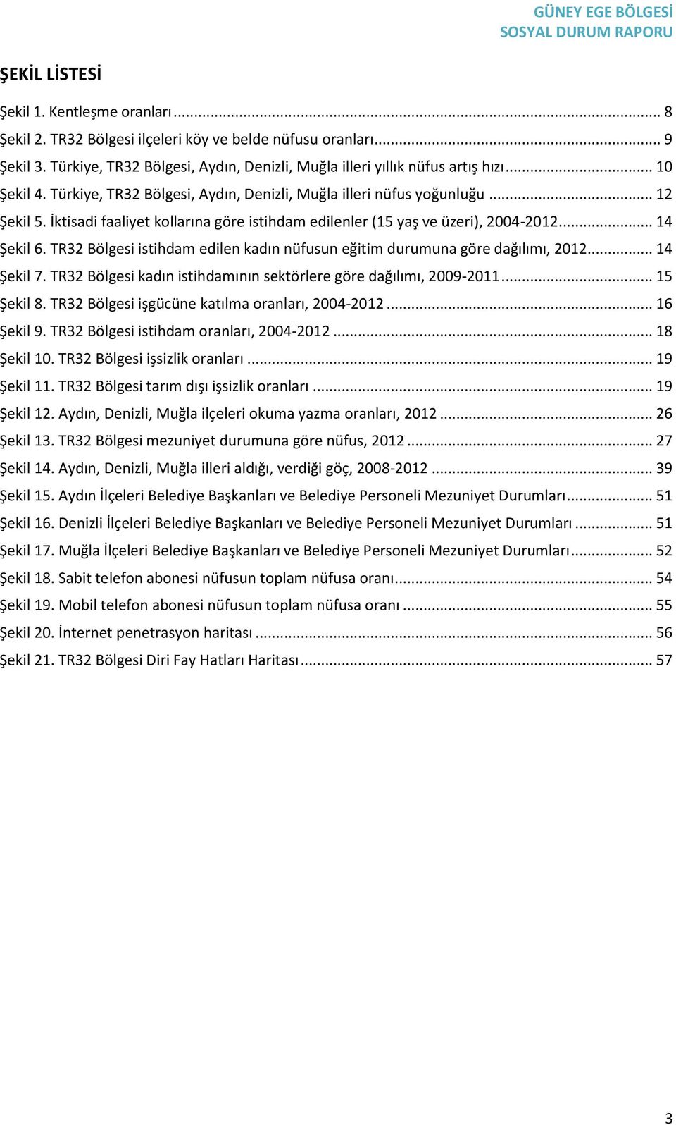 TR32 Bölgesi istihdam edilen kadın nüfusun eğitim durumuna göre dağılımı, 2012... 14 Şekil 7. TR32 Bölgesi kadın istihdamının sektörlere göre dağılımı, 2009-2011... 15 Şekil 8.