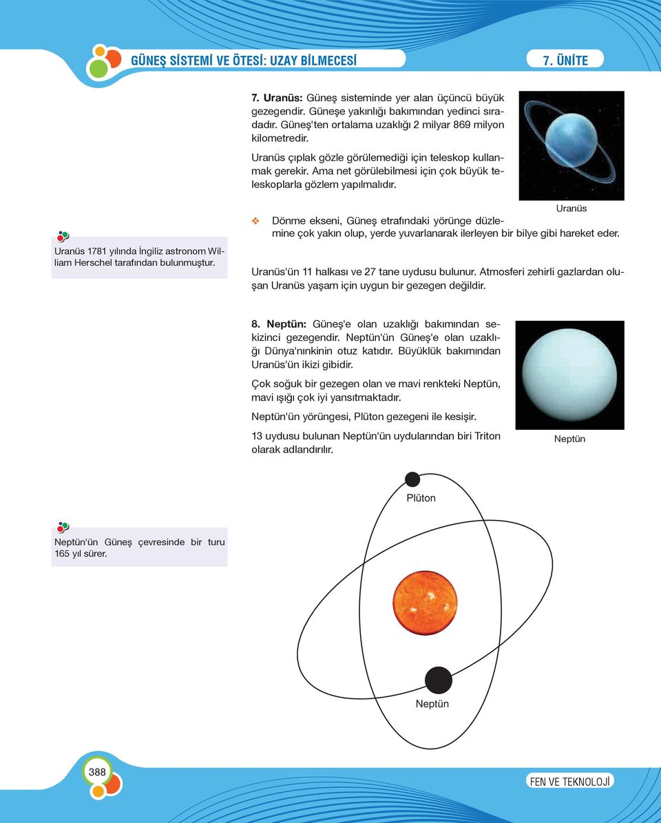 Uranüs 78 yılında İngiliz astronom William Herschel tarafından bulunmuştur.