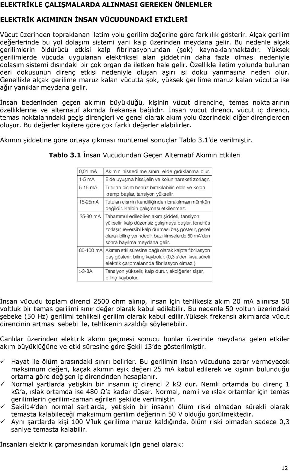 Yüksek gerilimlerde vücuda uygulanan elektriksel alan şiddetinin daha fazla olması nedeniyle dolaşım sistemi dışındaki bir çok organ da iletken hale gelir.