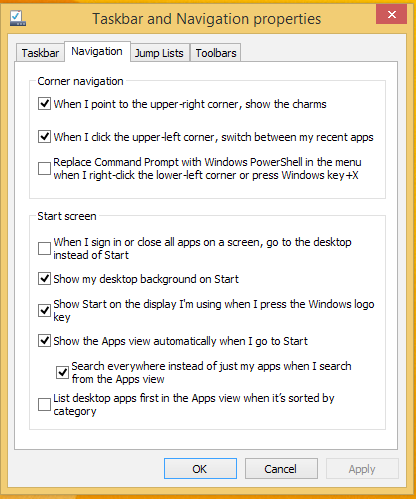 Start (Başlangıç) Ekranınızı Özelleştirme Windows 8.