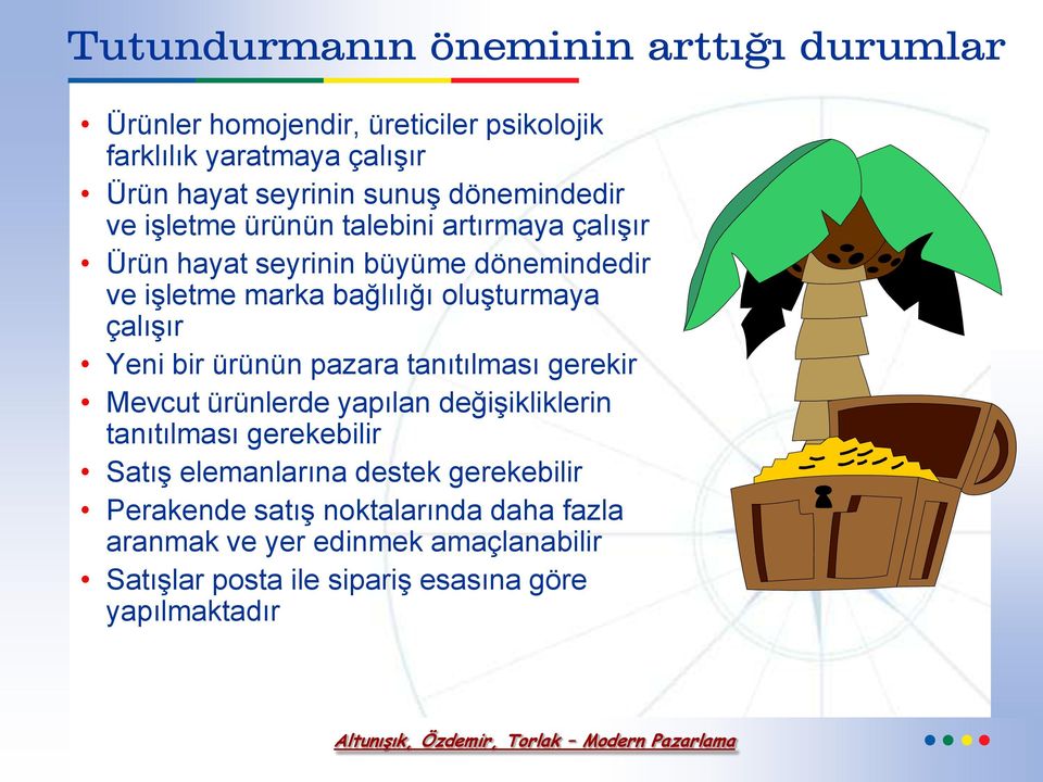 çalışır Yeni bir ürünün pazara tanıtılması gerekir Mevcut ürünlerde yapılan değişikliklerin tanıtılması gerekebilir Satış elemanlarına