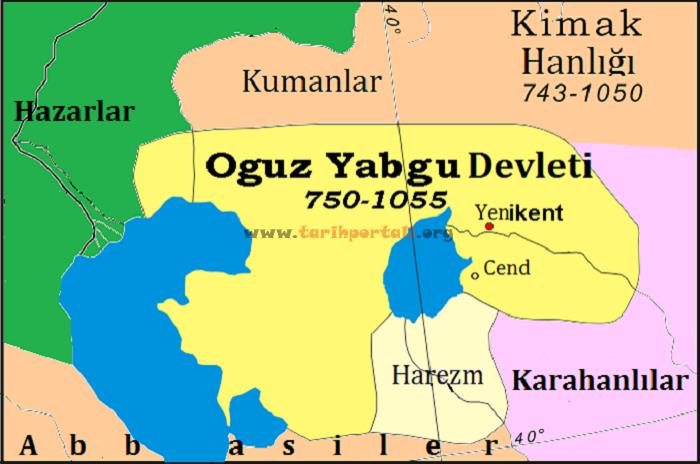 Oğuzlar, X.yy. ortalarında Yeni Kend, Cend, Cuvara adlı 3 kente sahip.