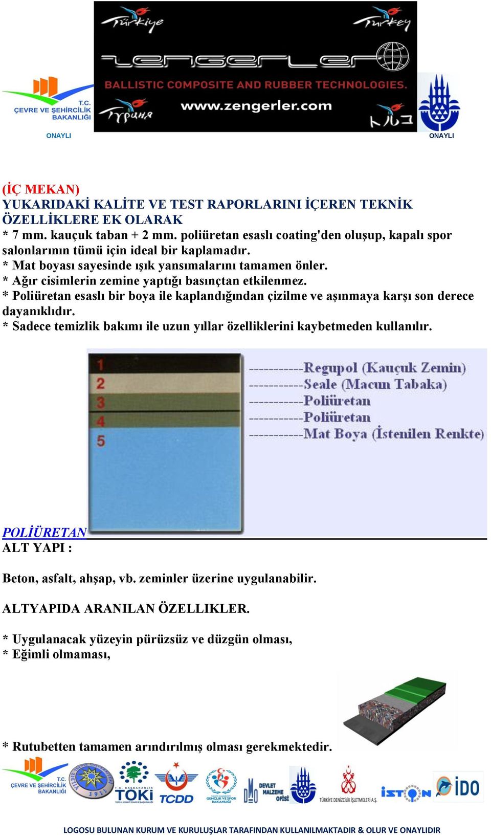 * Ağır cisimlerin zemine yaptığı basınçtan etkilenmez. * Poliüretan esaslı bir boya ile kaplandığından çizilme ve aşınmaya karşı son derece dayanıklıdır.