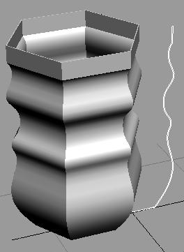 Lathe profil için döndürme ekseninin üç şekilde belirler: Lathe parametrelerinden axis döndürme aksının mesafesini düzenler.