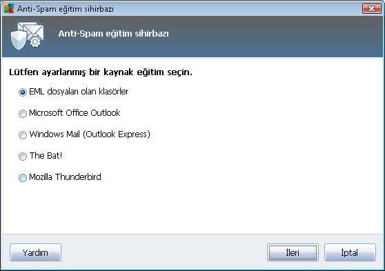 Aşağıdaki seçenekler arasından seçim yapabilirsiniz: Özel bir e-posta istemcisi - listelenen e-posta istemcilerinden birini kullanıyorsanız (MS Outlook, Outlook Express, The Bat!