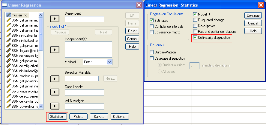 45 SPSS Manual Regression Regresyondaki amacımız, grafik üzerinde dağınık haldeki noktalar arasındaki en uygun doğruyu