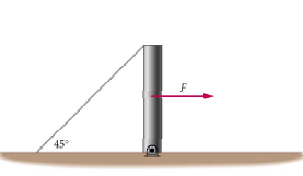 Örnek Problem Ağırlığı ihmal edilen ve boyu L olan bir çubuk bir pim ile şekilde görüldüğü gibi zemine bağlanmıştır.