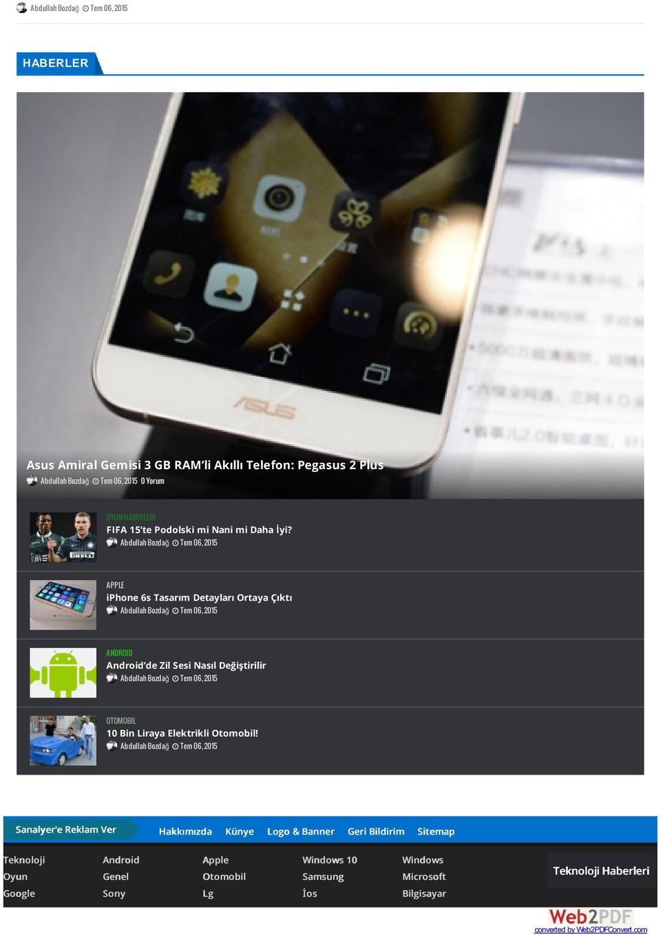 APPLE iphone 6s Tasarım Detayları Ortaya Çıktı ANDROID Android de Zil Sesi Nasıl Değiştirilir OTOMOBIL 10 Bin Liraya