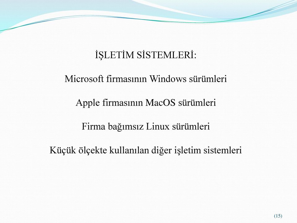 sürümleri Firma bağımsız Linux sürümleri