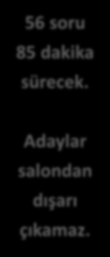 LYS-3, 22 HAZİRAN 2014 PAZAR Sınav Saat 10:00 da Başlatılacak ve Her Bir Testin Soru Kitapçığı Rastgele Dağıtılacaktır. İlk önce Türk Dili ve Edebiyatı Testi verilecek. 56 soru 85 dakika sürecek.