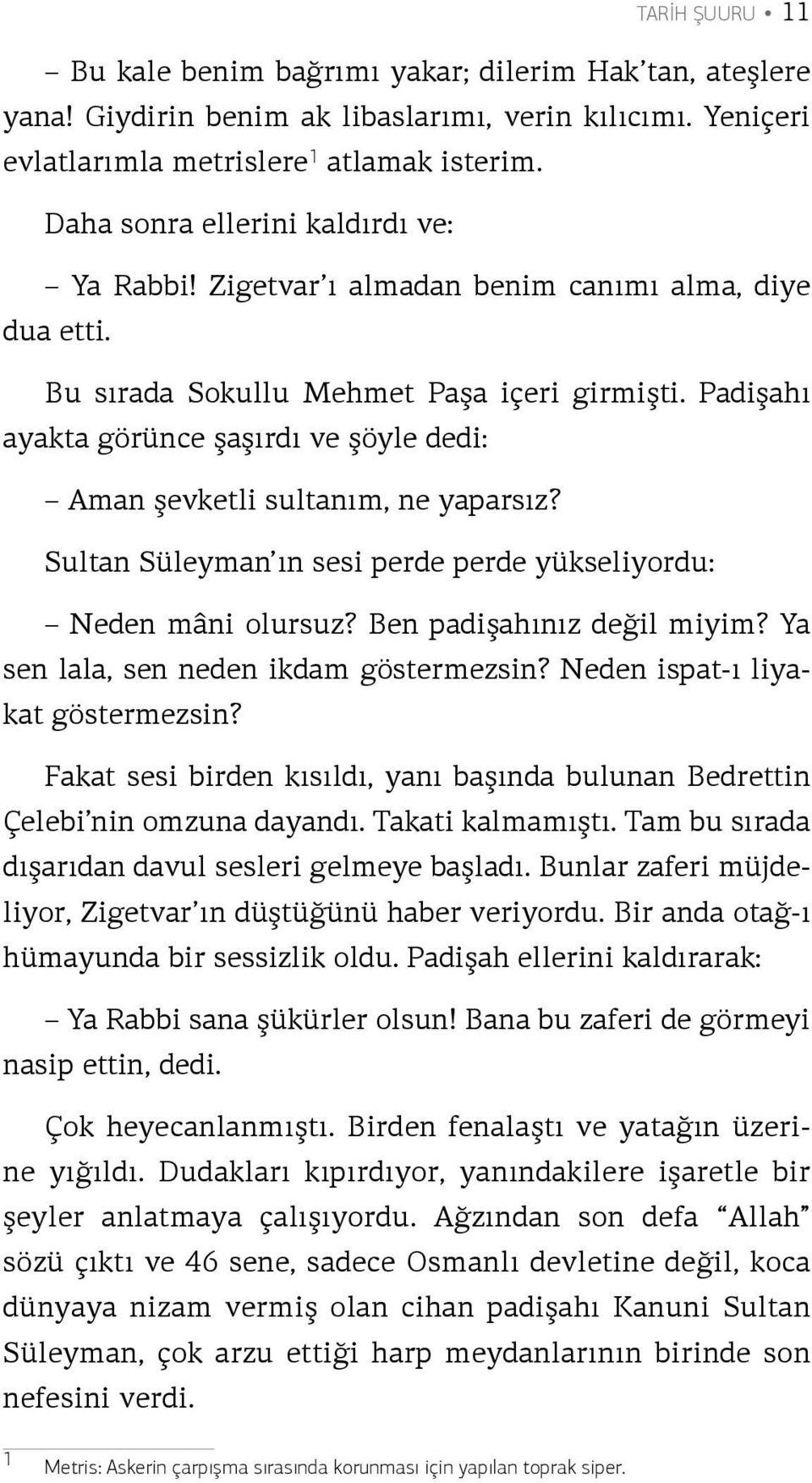 Padişahı ayakta görünce şaşırdı ve şöyle dedi: Aman şevketli sultanım, ne yaparsız? Sultan Süleyman ın sesi perde perde yükseliyordu: Neden mâni olursuz? Ben padişahınız değil miyim?