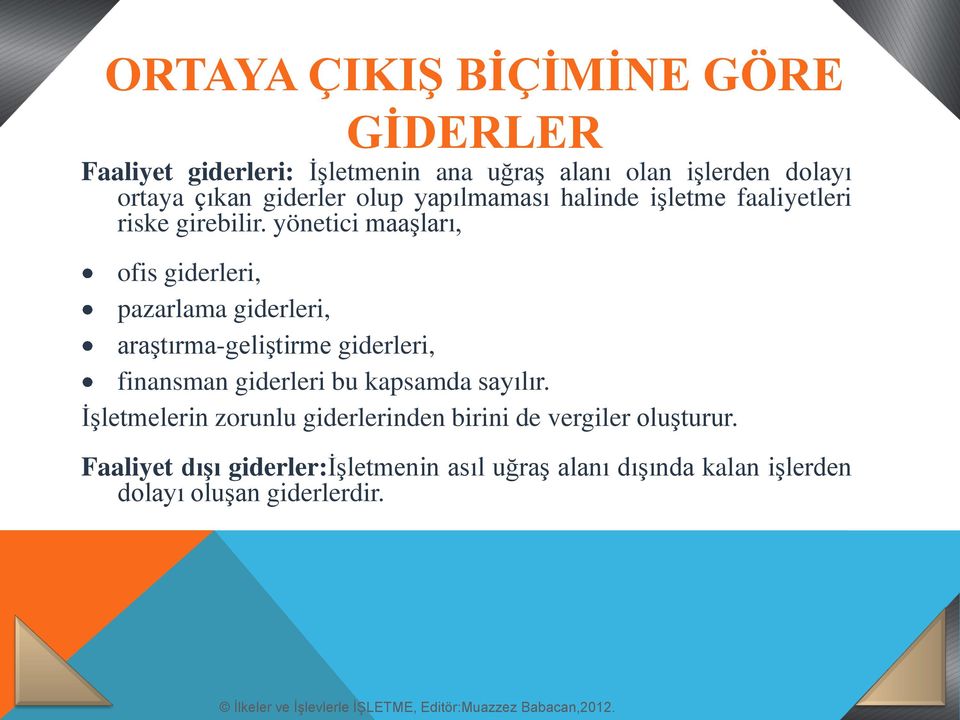 yönetici maaşları, ofis giderleri, pazarlama giderleri, araştırma-geliştirme giderleri, finansman giderleri bu kapsamda