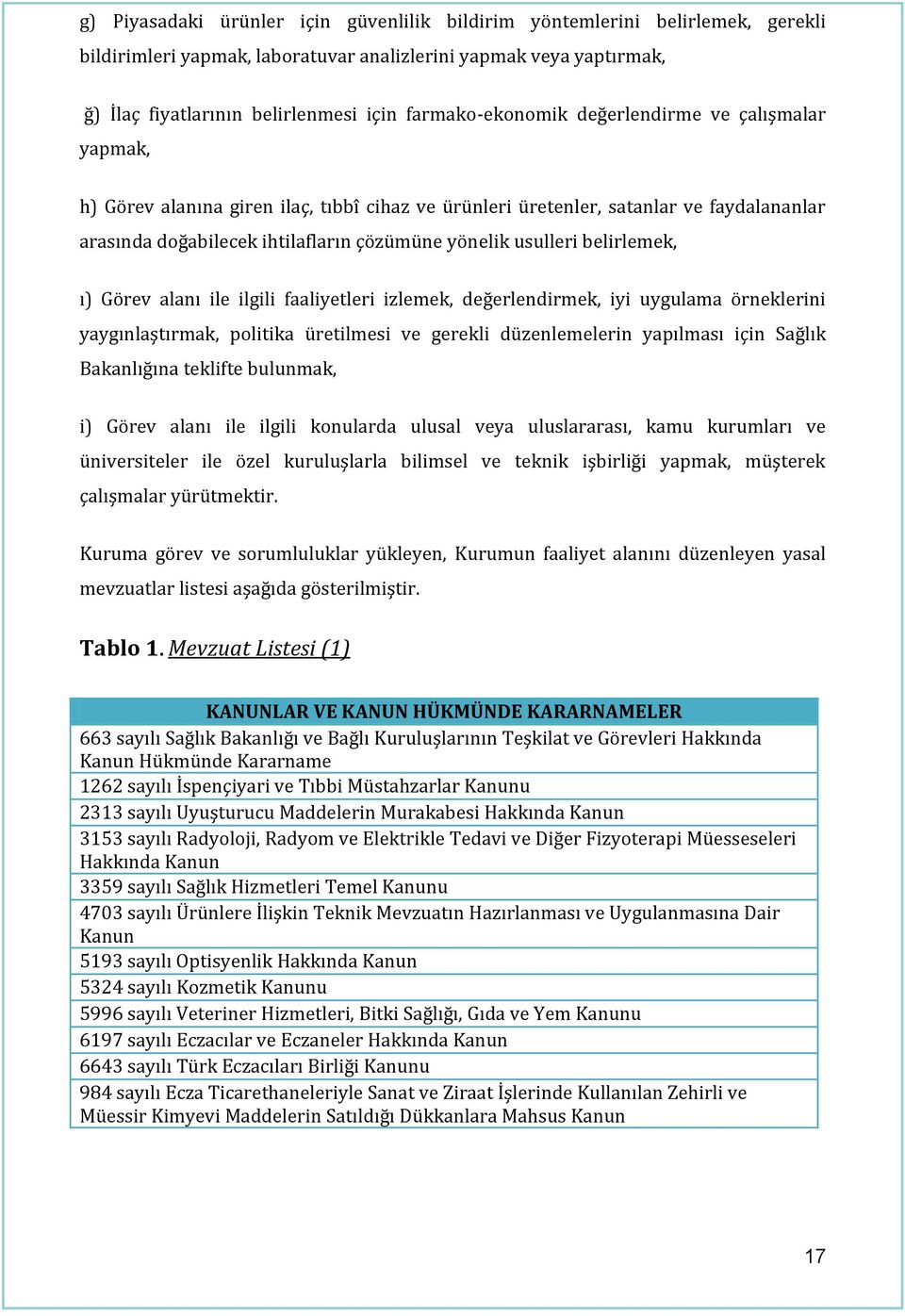 usulleri belirlemek, ı) Görev alanı ile ilgili faaliyetleri izlemek, değerlendirmek, iyi uygulama örneklerini yaygınlaştırmak, politika üretilmesi ve gerekli düzenlemelerin yapılması için Sağlık