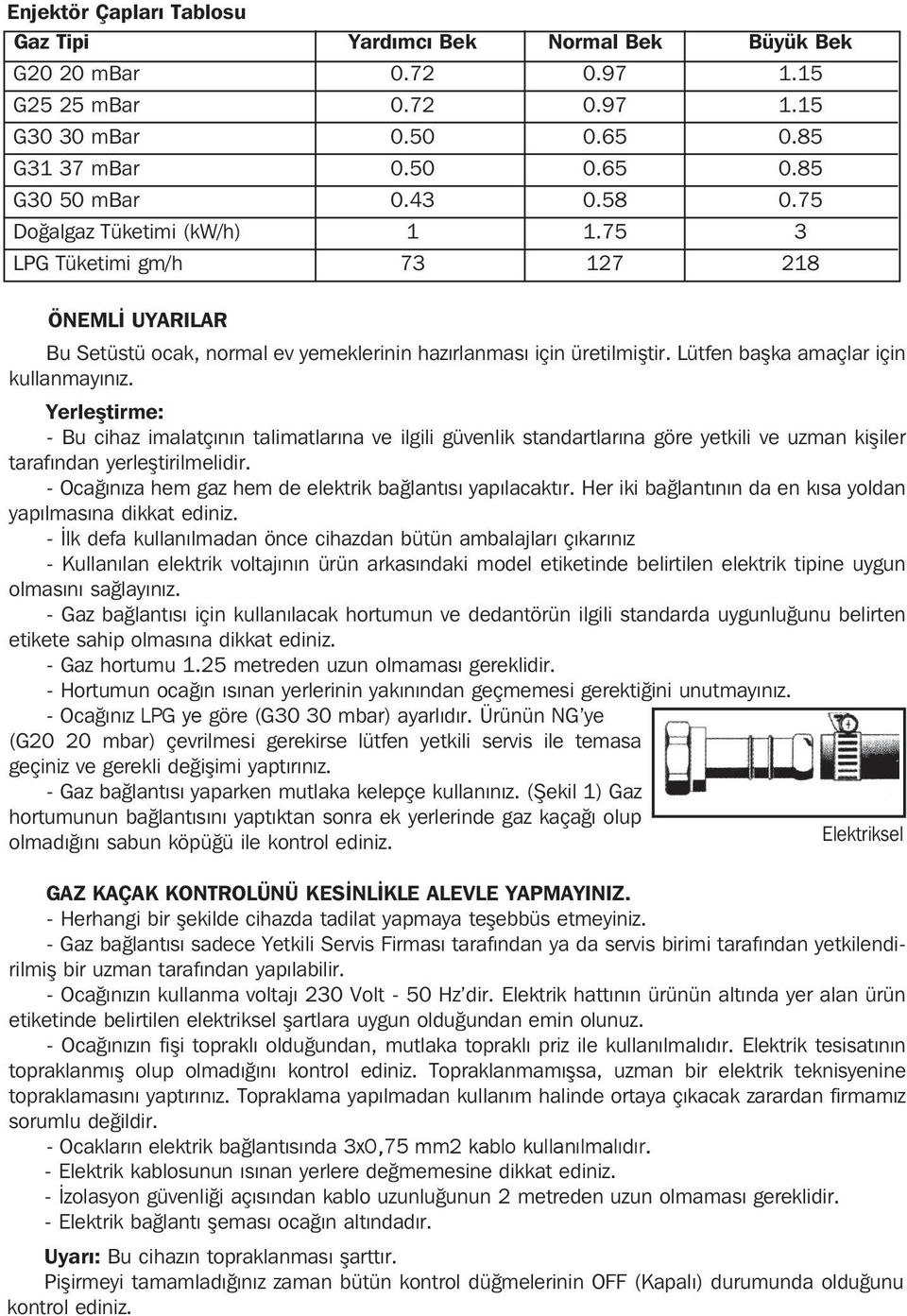 Yerleþtirme: - Bu cihaz imalatçýnýn talimatlarýna ve ilgili güvenlik standartlarýna göre yetkili ve uzman kiþiler tarafýndan yerleþtirilmelidir.