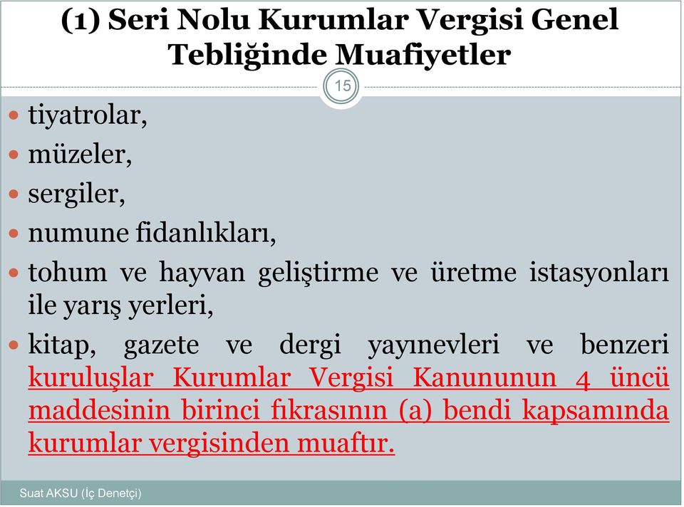 yarış yerleri, kitap, gazete ve dergi yayınevleri ve benzeri kuruluşlar Kurumlar Vergisi