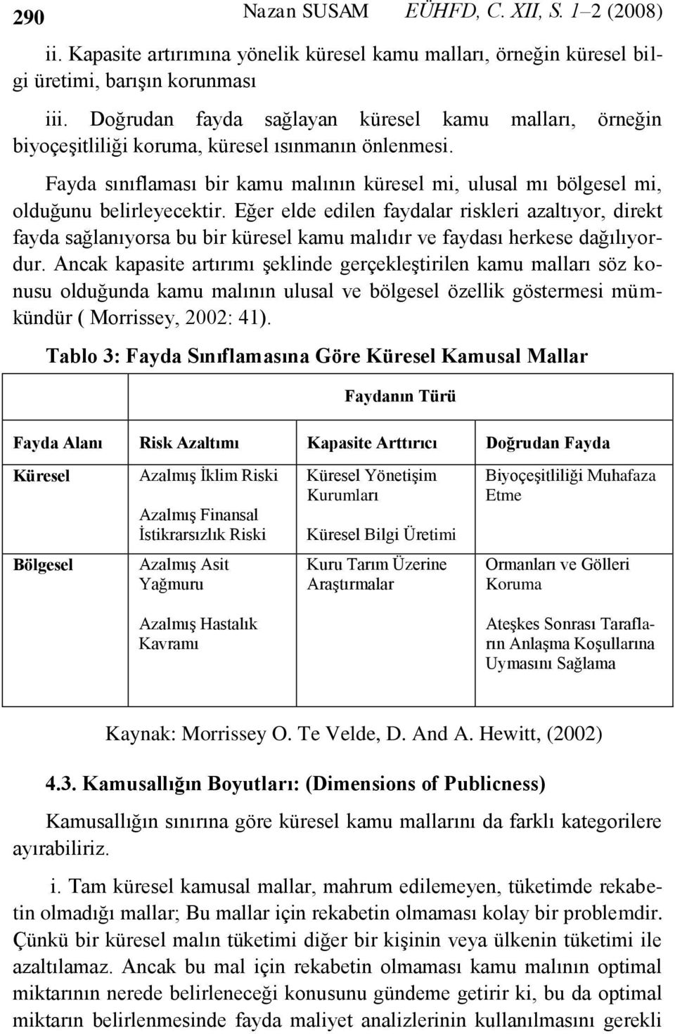 Fayda sınıflaması bir kamu malının küresel mi, ulusal mı bölgesel mi, olduğunu belirleyecektir.