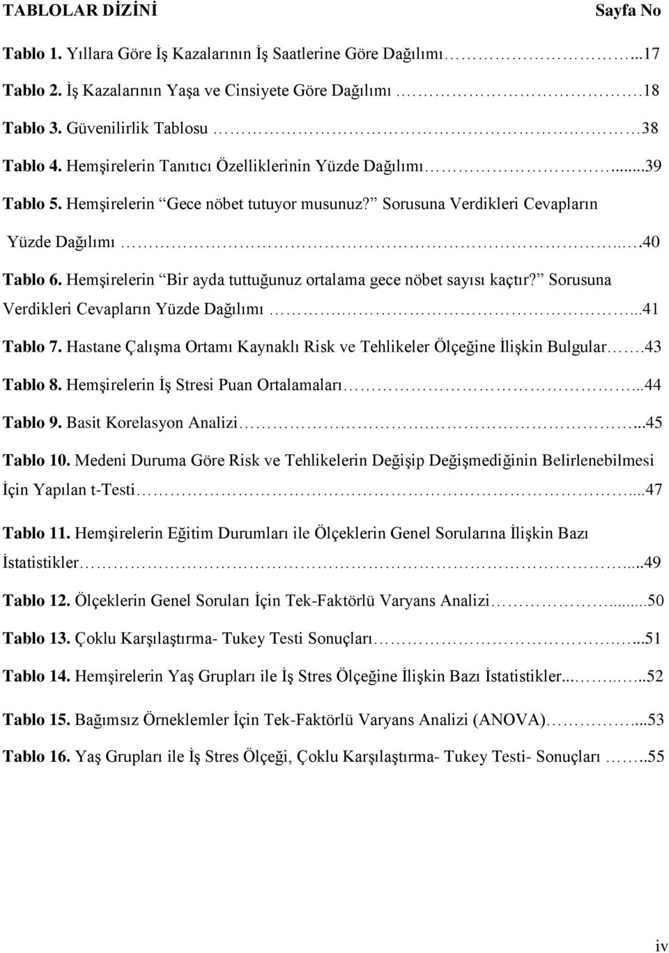 Hemşirelerin Bir ayda tuttuğunuz ortalama gece nöbet sayısı kaçtır? Sorusuna Verdikleri Cevapların Yüzde Dağılımı....41 Tablo 7.