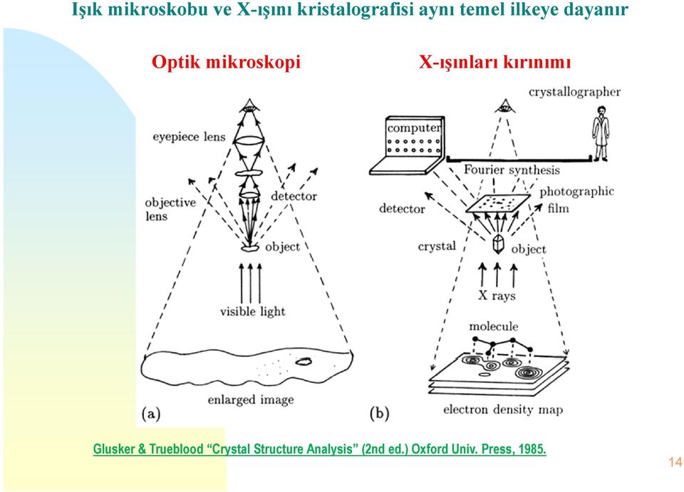 X-ışınları kırınımı Glusker & Trueblood Crystal