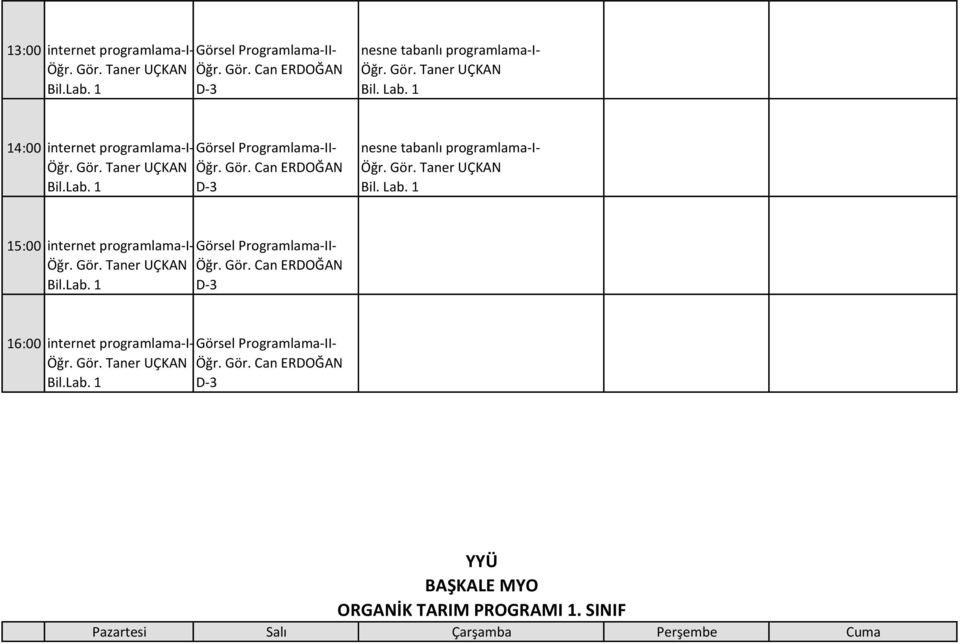 internet Görsel Programlama-II- 16:00