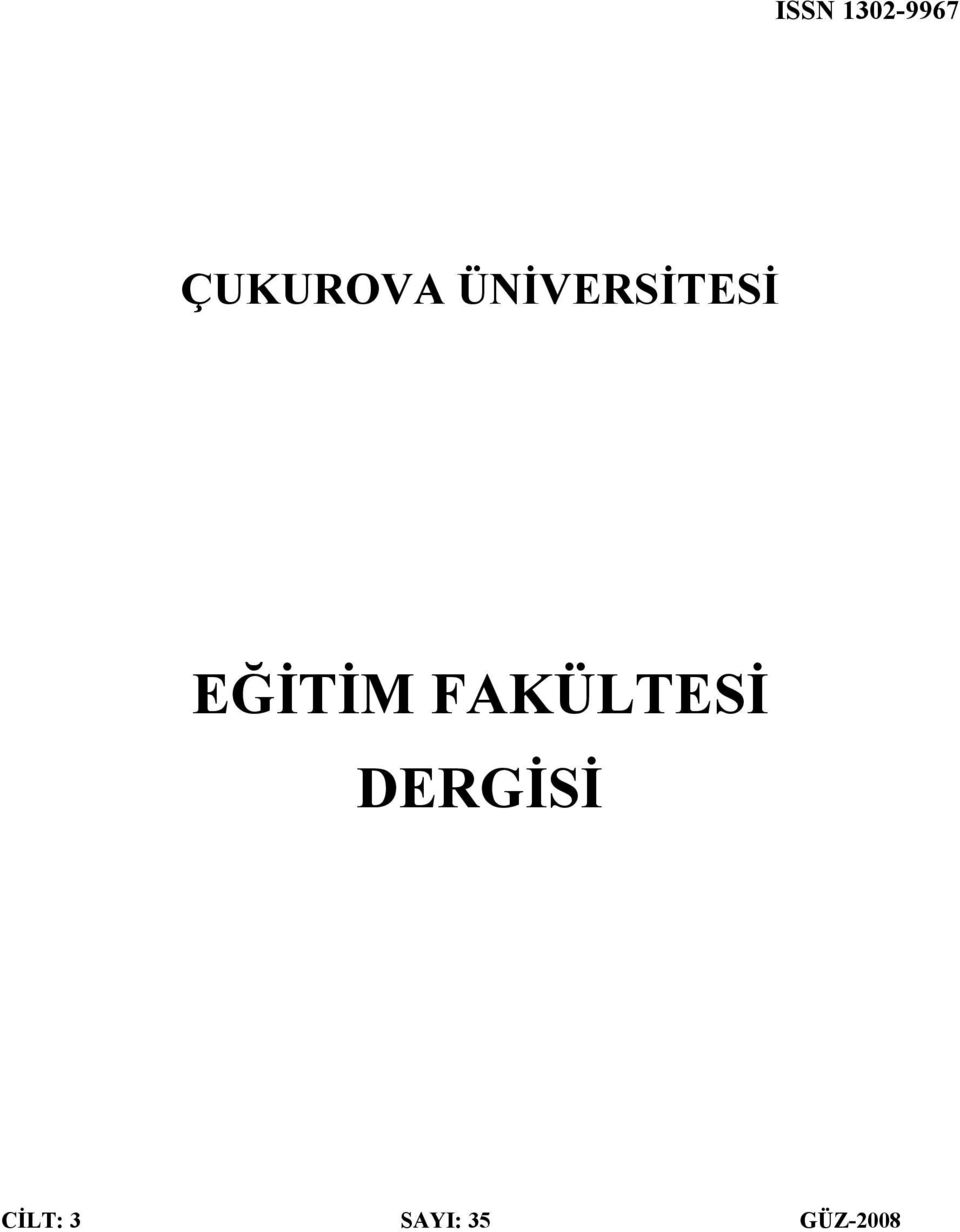 EĞİTİM FAKÜLTESİ