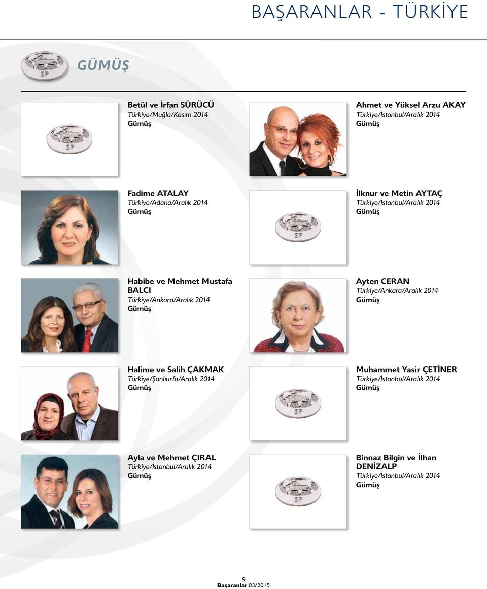 Türkiye/Ankara/Aralık 2014 Ayten CERAN Türkiye/Ankara/Aralık 2014 Halime ve Salih ÇAKMAK