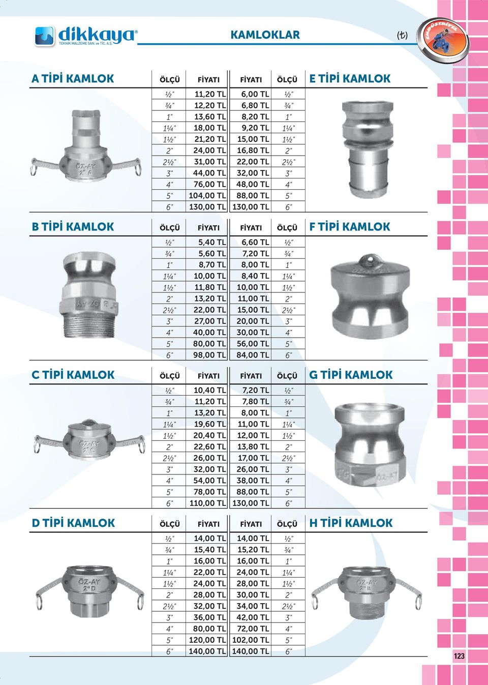 30,00 TL 56,00 TL 8,00 TL C TİPİ KAMLOK ÖLÇÜ I I ÖLÇÜ 10,0 TL 11, TL 13, TL 19,60 TL,0 TL,60 TL 26,00 TL,00 TL 5,00 TL 78,00 TL,00 TL 7, TL 7,80 TL 8,00 TL 11,00 TL 12,00 TL 13,80 TL 17,00 TL 26,00