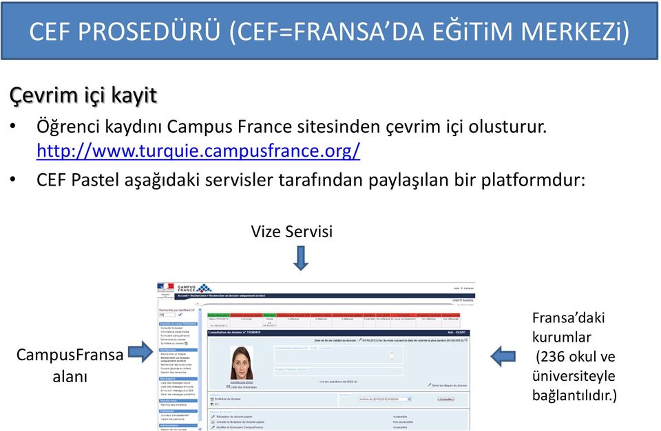 org/ CEF Pastel aşağıdaki servisler tarafından paylaşılan bir platformdur: Vize