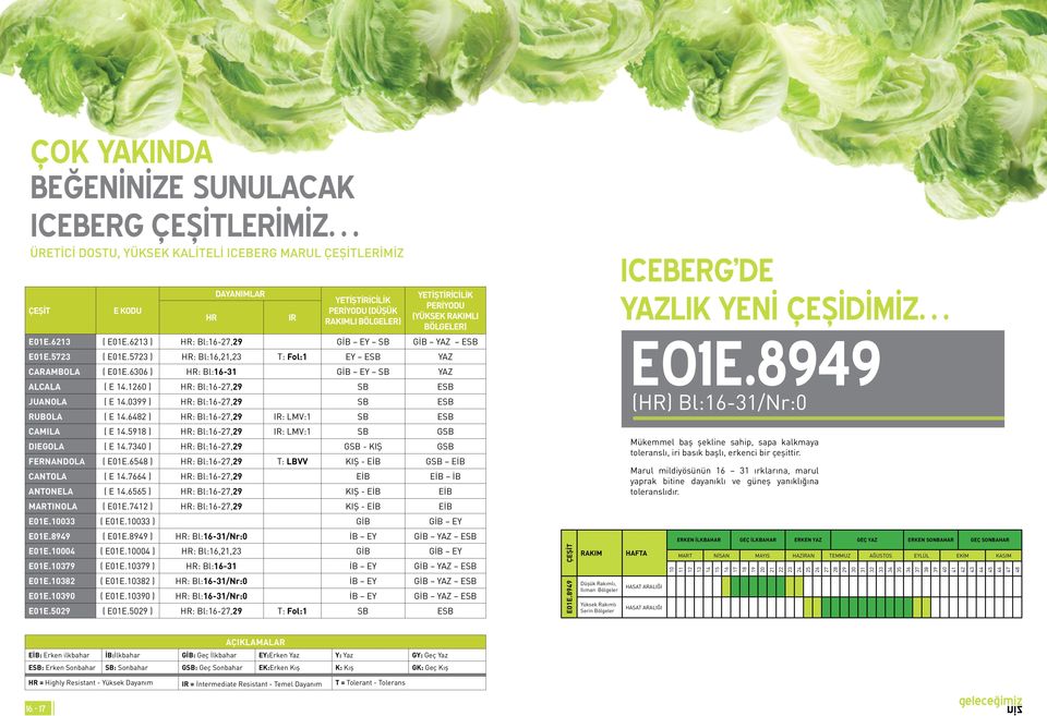 6306 ) HR: Bl:16-31 GİB EY SB YAZ ALCALA ( E 14.1260 ) HR: Bl:16-27,29 SB ESB JUANOLA ( E 14.0399 ) HR: Bl:16-27,29 SB ESB RUBOLA ( E 14.6482 ) HR: Bl:16-27,29 IR: LMV:1 SB ESB CAMILA ( E 14.