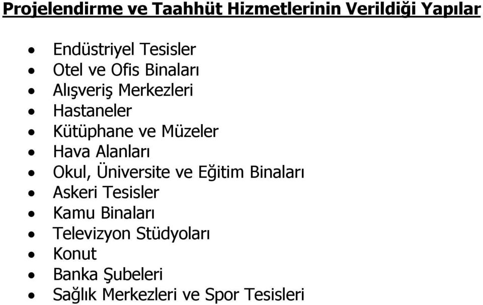 Hava Alanları Okul, Üniversite ve Eğitim Binaları Askeri Tesisler Kamu