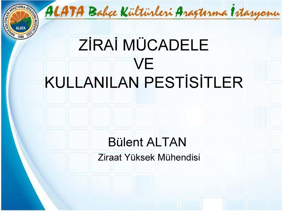 PESTİSİTLER Bülent