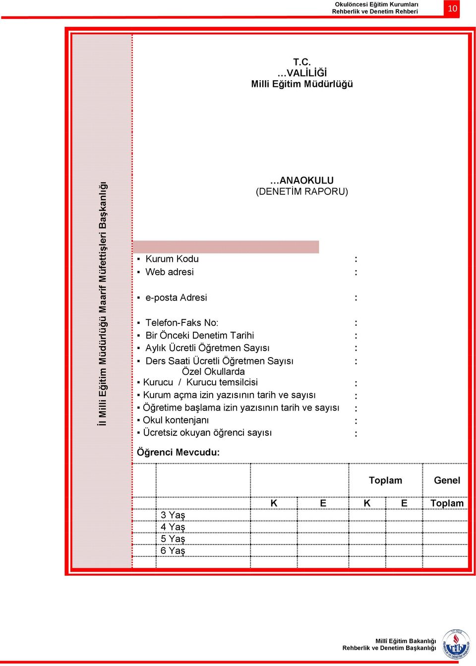 adresi : e-posta Adresi : Telefon-Faks No: : Bir Önceki Denetim Tarihi : Aylık Ücretli Öğretmen Sayısı : Ders Saati Ücretli Öğretmen