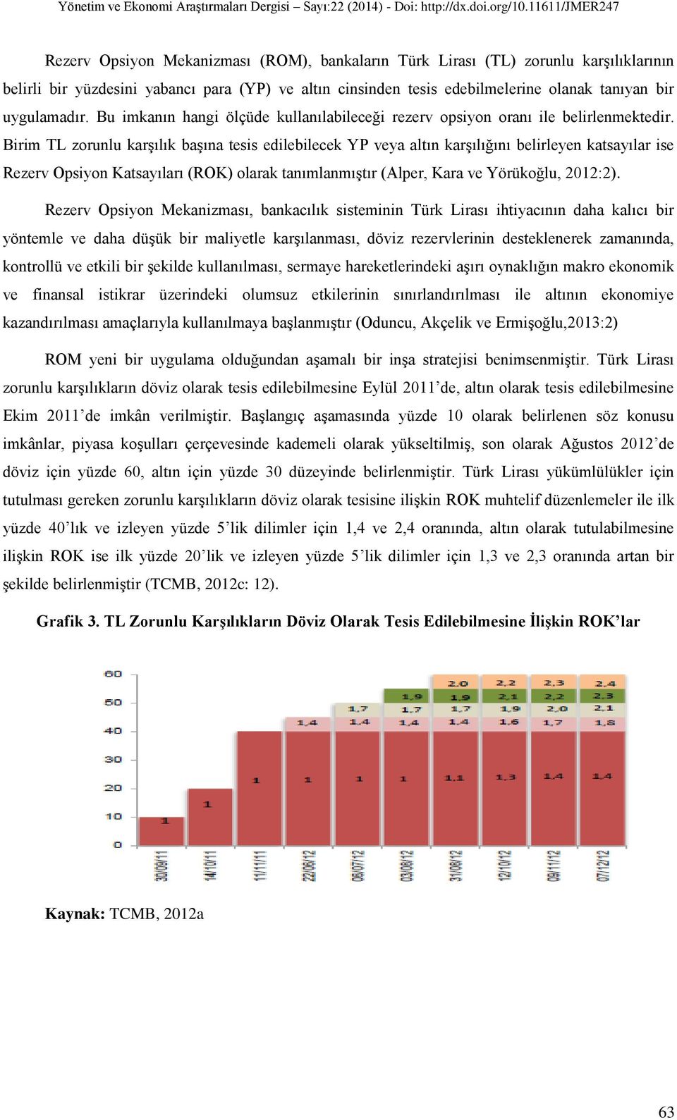 Birim TL zorunlu karşılık başına tesis edilebilecek YP veya altın karşılığını belirleyen katsayılar ise Rezerv Opsiyon Katsayıları (ROK) olarak tanımlanmıştır (Alper, Kara ve Yörükoğlu, 2012:2).