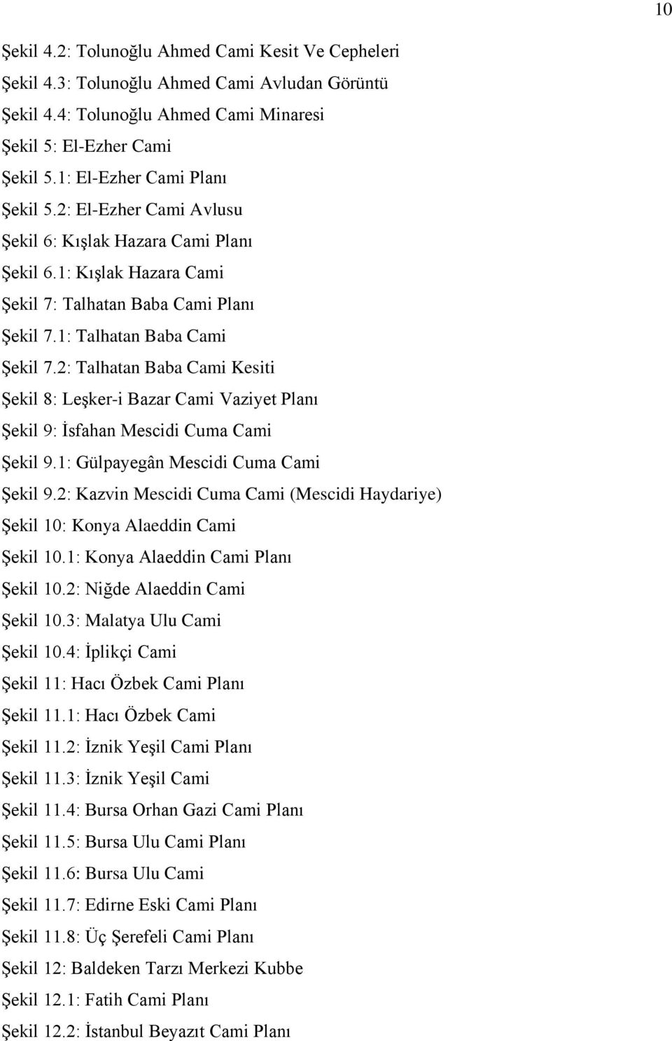 2: Talhatan Baba Cami Kesiti Şekil 8: Leşker-i Bazar Cami Vaziyet Planı Şekil 9: İsfahan Mescidi Cuma Cami Şekil 9.1: Gülpayegân Mescidi Cuma Cami Şekil 9.