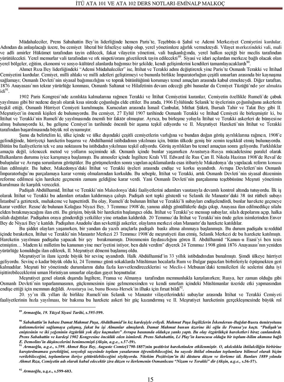 Vilayet merkezindeki vali, mali ve adli amirler Hükümet tarafından tayin edilecek, fakat vilayetin yönetimi, vali başkanlığında, yerel halkın seçtiği bir meclis tarafından yürütülecekti.