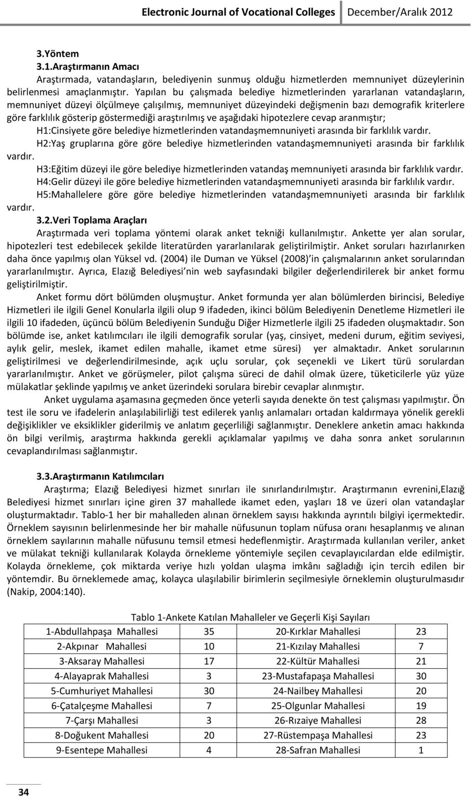 göstermediği araştırılmış ve aşağıdaki hipotezlere cevap aranmıştır; H1:Cinsiyete göre belediye hizmetlerinden vatandaşmemnuniyeti arasında bir farklılık vardır.