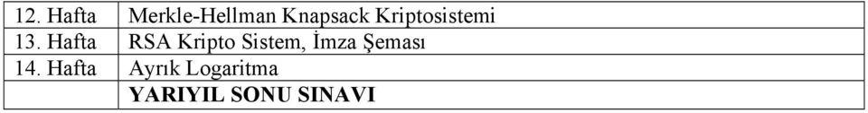 Hafta RSA Kripto Sistem, İmza