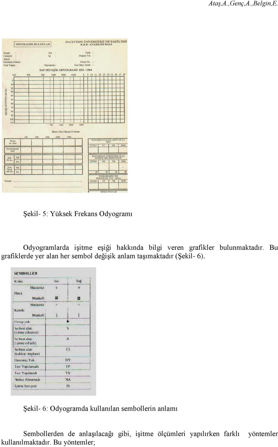 Bu grafiklerde yer alan her sembol değişik anlam taşımaktadır (Şekil- 6).