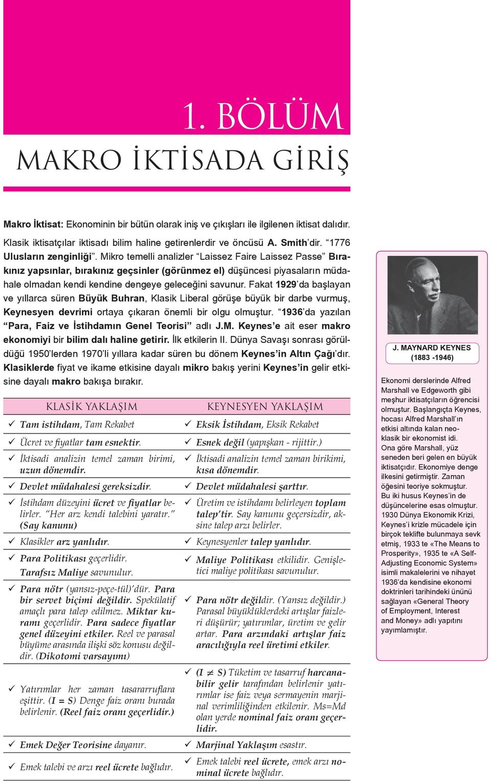 Mikro temelli analizler Laissez Faire Laissez Passe Bırakınız yapsınlar, bırakınız geçsinler (görünmez el) düşüncesi piyasaların müdahale olmadan kendi kendine dengeye geleceğini savunur.