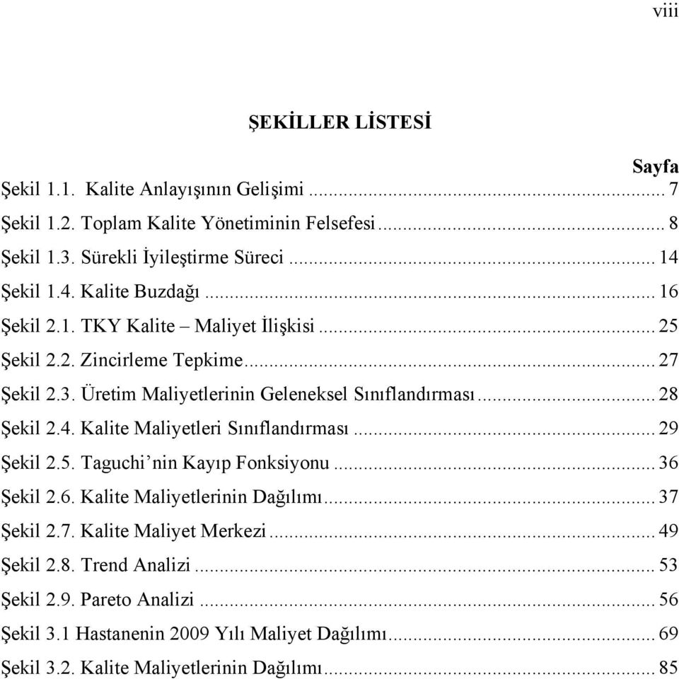 .. 28 Şekil 2.4. Kalite Maliyetleri Sınıflandırması... 29 Şekil 2.5. Taguchi nin Kayıp Fonksiyonu... 36 Şekil 2.6. Kalite Maliyetlerinin Dağılımı... 37 