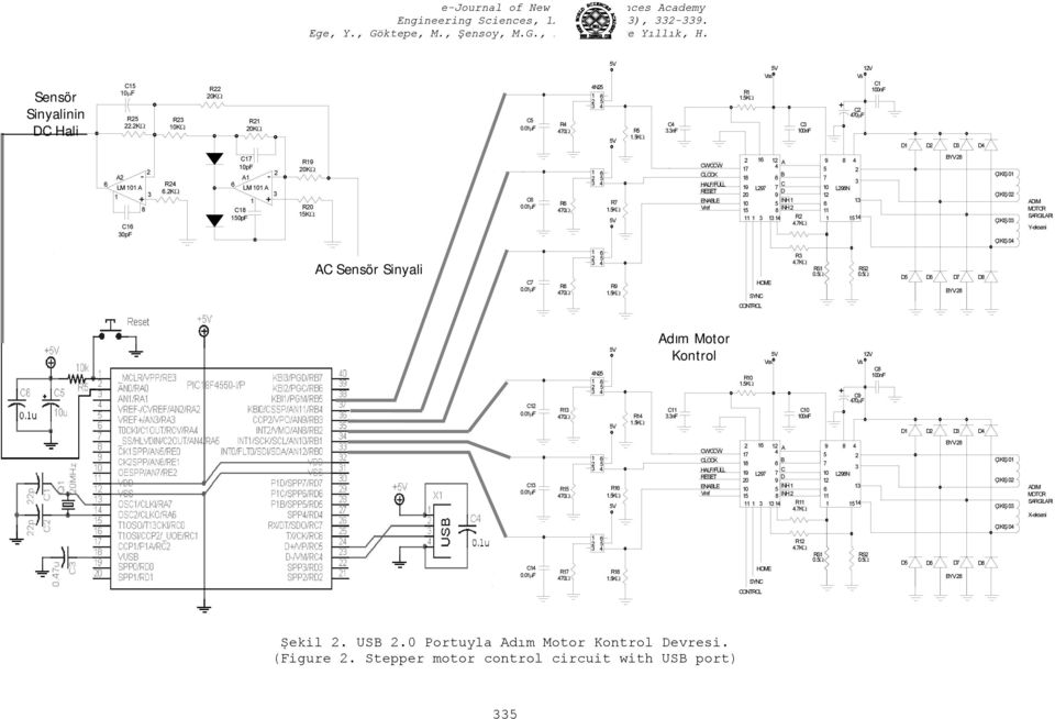 2K 3 + 1 + 8 C18 150pF C16 30pF R19 20K R20 15K C6 R6 23 5 4 R7 CW/CCW CLOCK HALF/FULL RESET ENABLE Vref 2 16 12 A 17 4 18 B 6 C 19 L297 7 D 20 9 INH 1 10 5 15 8 INH 2 11 1 3 13 14 R2 4.