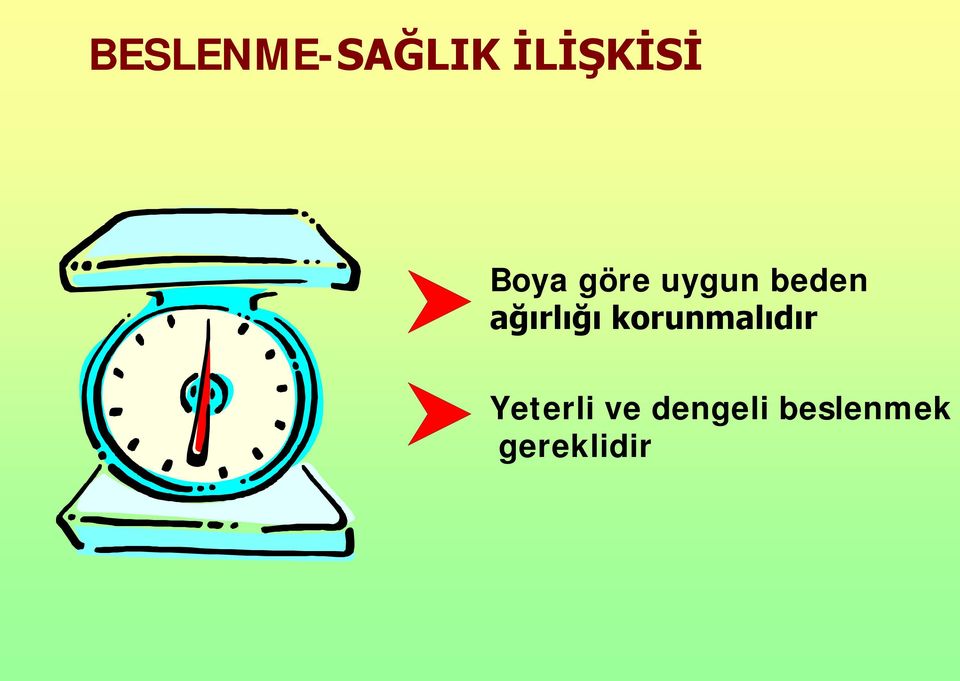 ağırlığı korunmalıdır